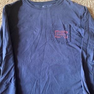 Long sleeve blue southern marsh tee